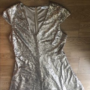 Antique Gold Sequin Fully Lined Plus Size Dress
